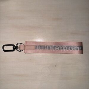 Lululemon Keychain in Pink & Silver
